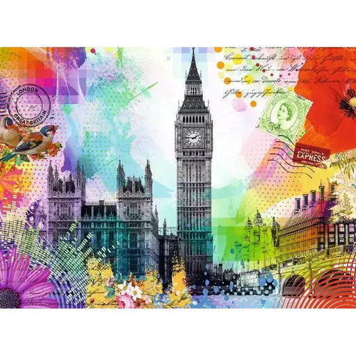 London Postcard 500 Piece Jigsaw Puzzle Ravensburger - for just $19.99! 