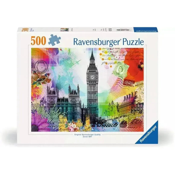 London Postcard 500 Piece Jigsaw Puzzle Ravensburger - for just $19.99! 
