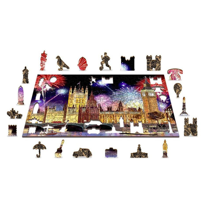 London by Night 300 Piece Wood Jigsaw Puzzle Wooden City - for just $24.99! 