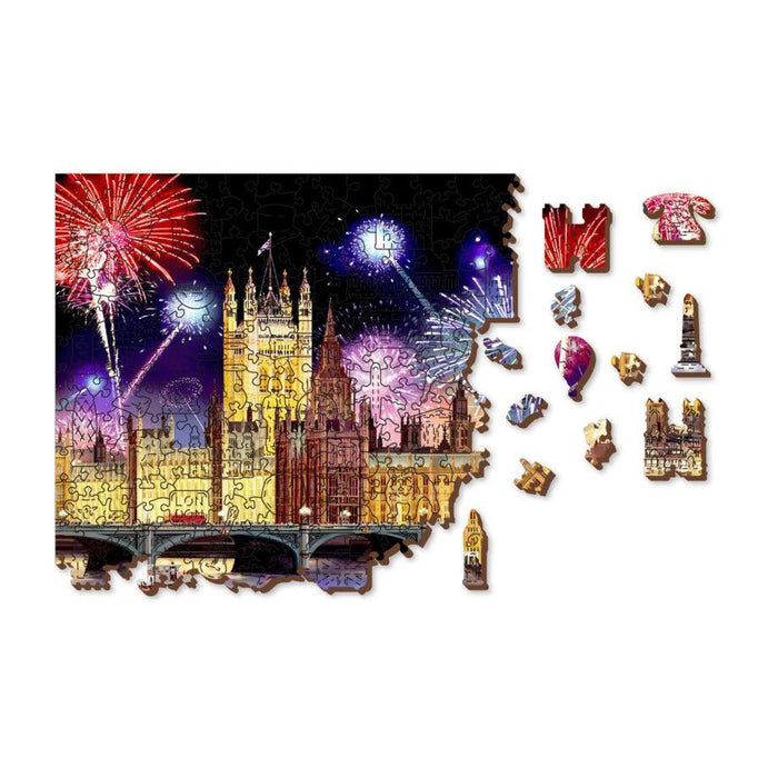 London by Night 300 Piece Wood Jigsaw Puzzle Wooden City - for just $24.99! 