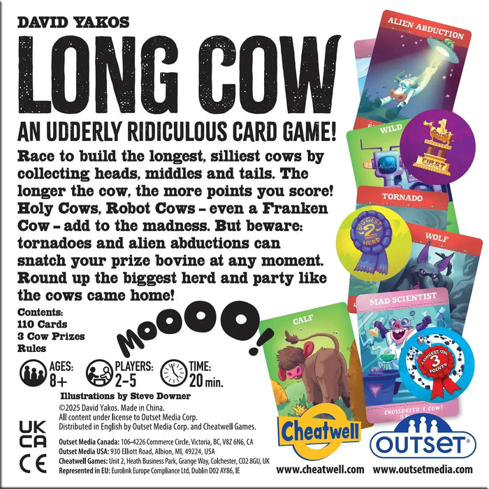 Long Cow - An Udderly Ridiculous Card Game - Outset - for just $14.99! 
