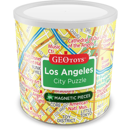Los Angeles City 100 Piece Magnetic Jigsaw Puzzle Geotoys - for just $11.99! 