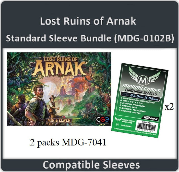 "Lost Ruins of Arnak" Compatible Card Sleeve Bundle - for just $5.50! 
