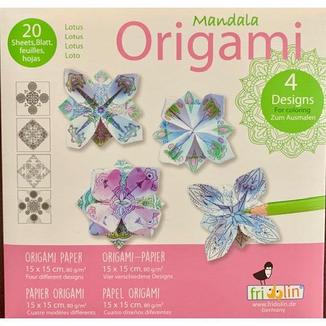 Lotus Mandala Coloring Origami Kit Fridolin - for just $4.99! 