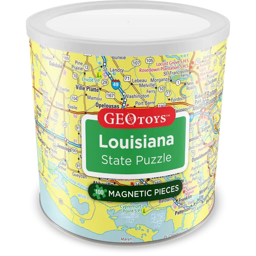Louisiana State 100 Piece Magnetic Jigsaw Puzzle Geotoys - for just $11.99! 