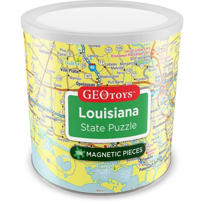 Louisiana State 100 Piece Magnetic Jigsaw Puzzle Geotoys - for just $11.99! 