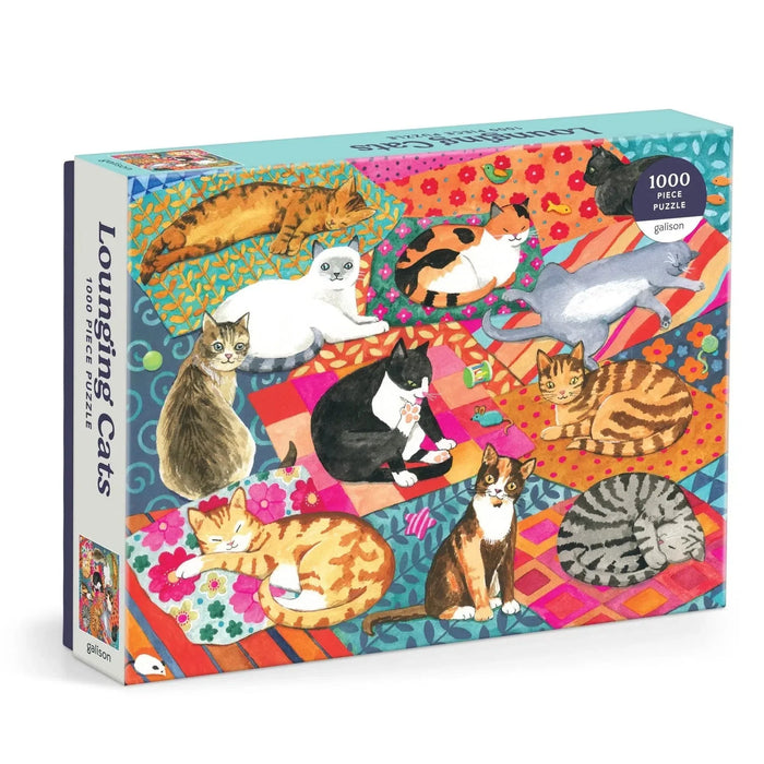 Lounging Cats 1000 Piece Jigsaw Puzzle Galison - for just $19.99! 