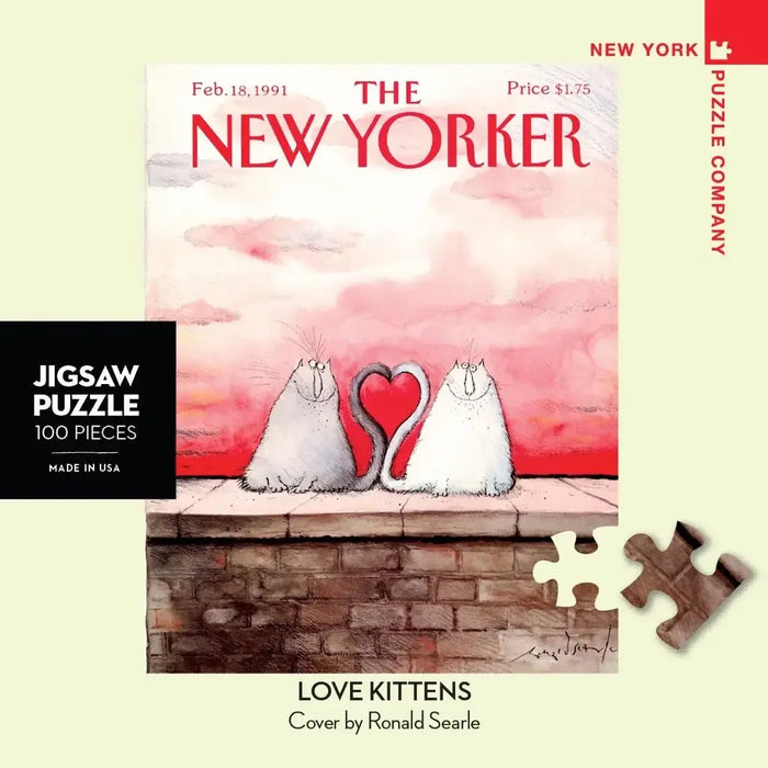 Love Kittens The New Yorker 100 Piece Mini Jigsaw Puzzle NYPC - for just $14.99! 