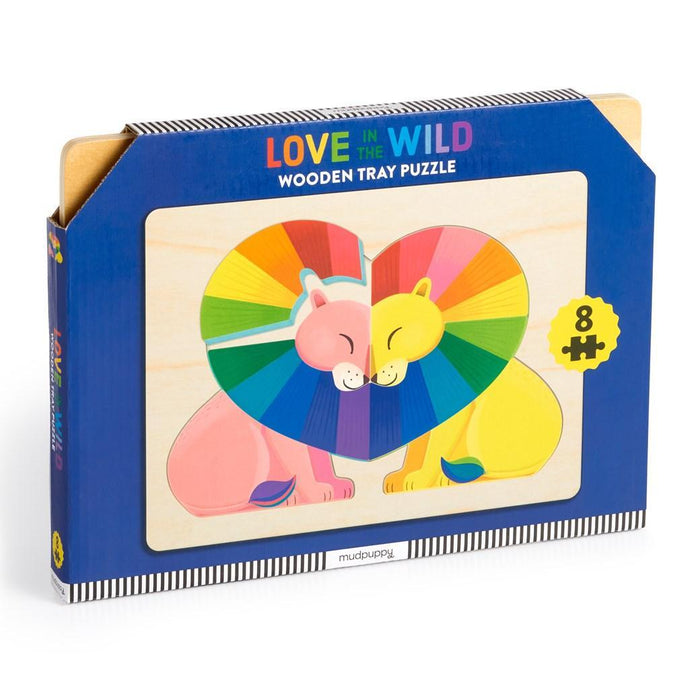 Love in the Wild 8 Shaped Piece Wooden Jigsaw Tray Puzzle Mudpuppy - for just $19.99! 