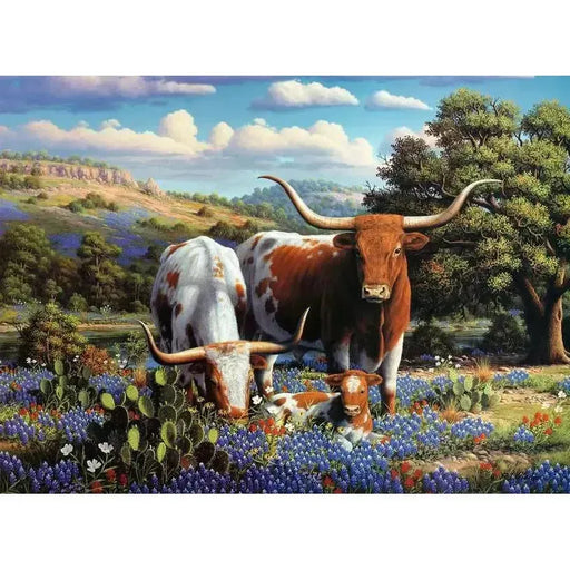 Loving Longhorns 500 Piece Jigsaw Puzzle Ravensburger - for just $19.99! 