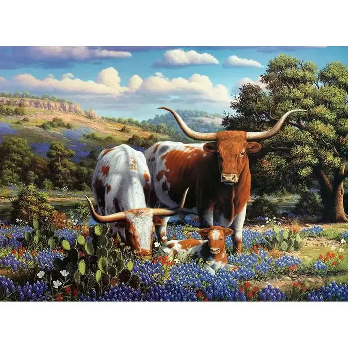Loving Longhorns 500 Piece Jigsaw Puzzle Ravensburger - for just $19.99! 