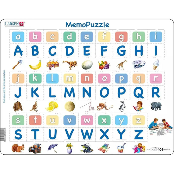 Lower & Upper Case Alphabet 52 Piece Tray Jigsaw Puzzle Larsen - for just $11.99! 