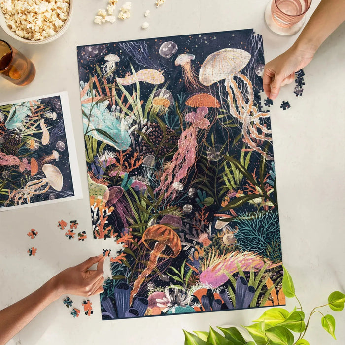 Luminescent World Jellyfish 1000 Piece Jigsaw Puzzle Lantern Press - for just $29.99! 