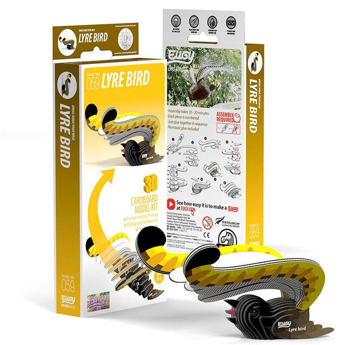Lyre Bird 3D Cardboard Model Kit Eugy - for just $11.99! 