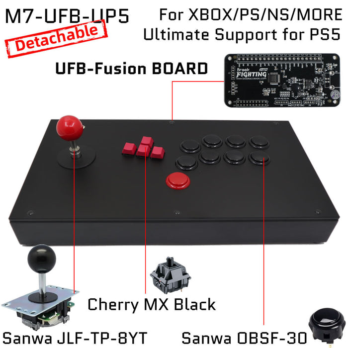 FightBox M7 Keyboard Button Leverless Arcade Game Controller for PC/PS/XBOX/SWITCH - Just $169.99! Shop now at Retro Gaming of Denver