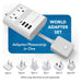 World Travel Adapter Plug International- All in One- 3 USB- Compact Design (M8 Max) - Just $39.99! Shop now at Retro Gaming of Denver