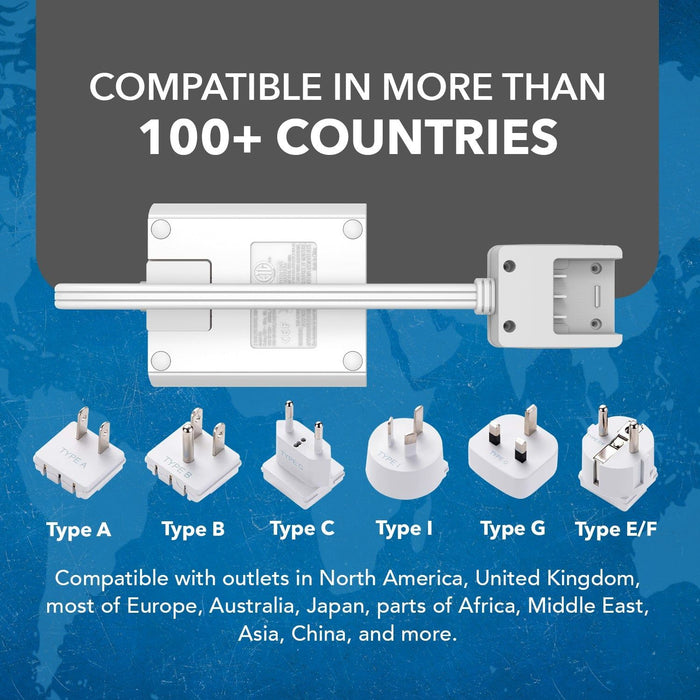 World Travel Adapter Plug International- All in One- 3 USB- Compact Design (M8 Max) - Just $39.99! Shop now at Retro Gaming of Denver