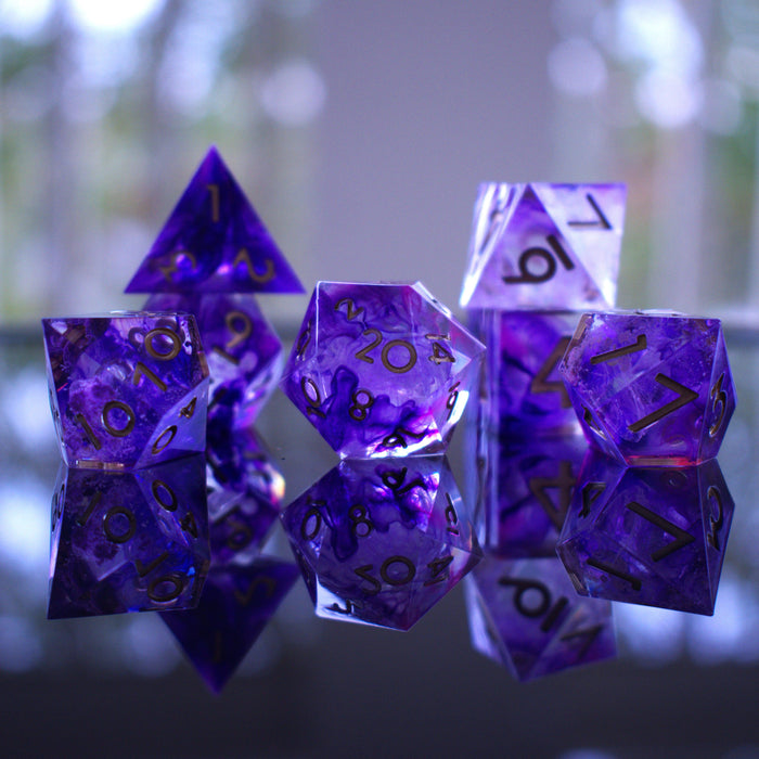 Mage Hand Sharp-Edged Resin Dice Set - Just $39.99! Shop now at Retro Gaming of Denver