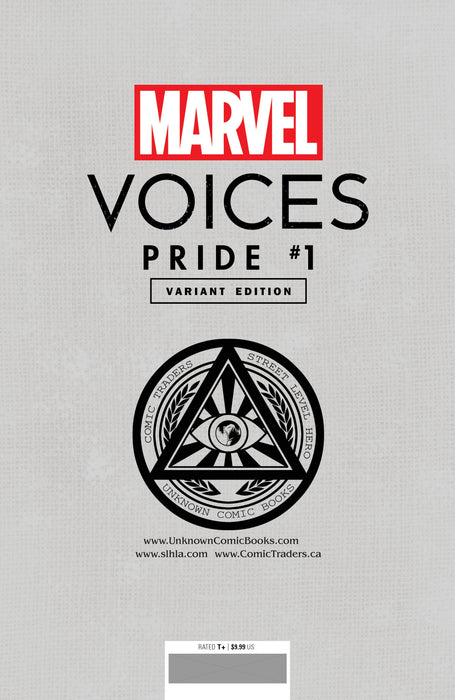 Marvels Voices Pride #1 Unknown Comics Tyler Kirkham Exclusive Var (06/23/2021) - for just $10! 