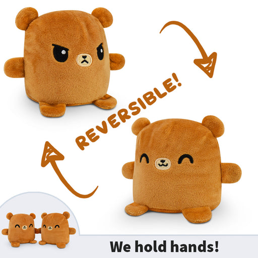 TeeTurtle Reversible Bear: Brown Plushmate (Mini) - Premium Toys and Collectible - Just $16.99! Shop now at Retro Gaming of Denver