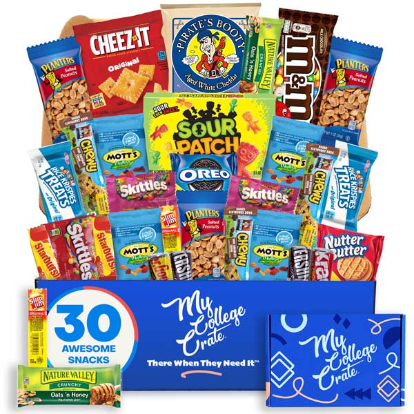 Small College Snack Box (30 Item Care Package) - for just $42.99! 