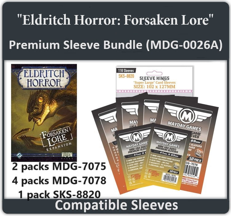 "Eldritch Horror: Forsaken Lore" Compatible Card Sleeve Bundle - for just $11! 