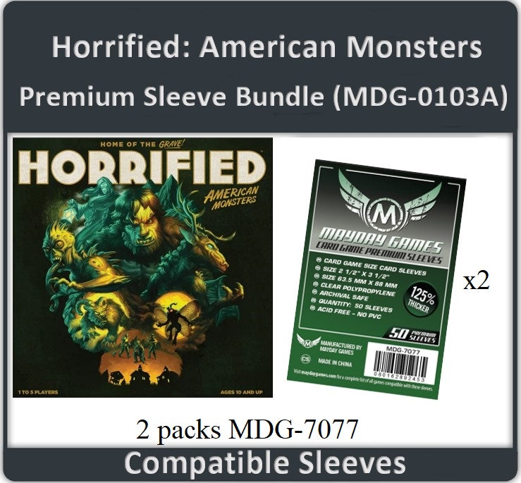"Horrified: American Monsters" Compatible Card Sleeve Bundle - for just $2.75! 