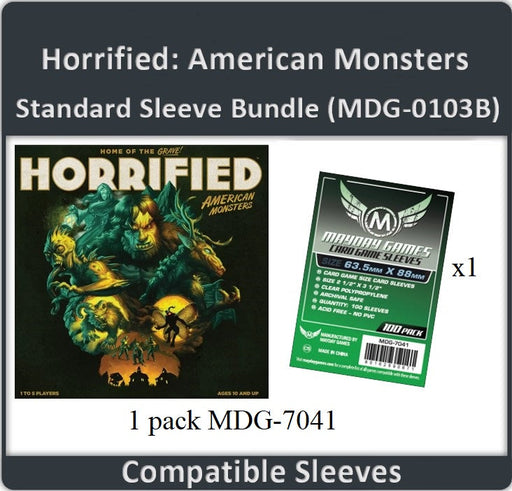 "Horrified: American Monsters" Compatible Card Sleeve Bundle - for just $2.75! 