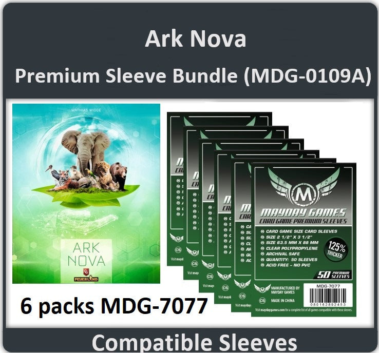 "Ark Nova" Compatible Card Sleeve Bundle - for just $8.25! 