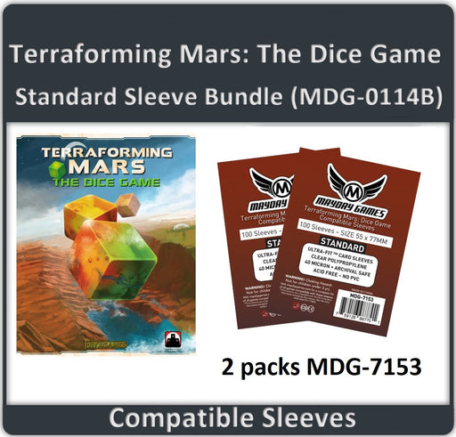"Terraforming Mars: The Dice Game" Compatible Card Sleeve Bundle - for just $5.50! 