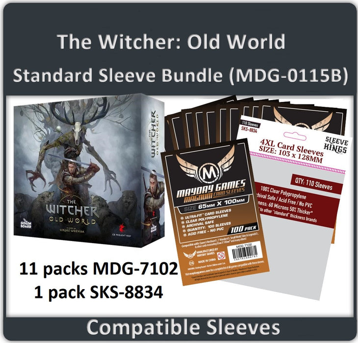 "The Witcher: Old World" (2023 Kickstarter All-In) Compatible Card Sleeve Bundle - for just $48! 