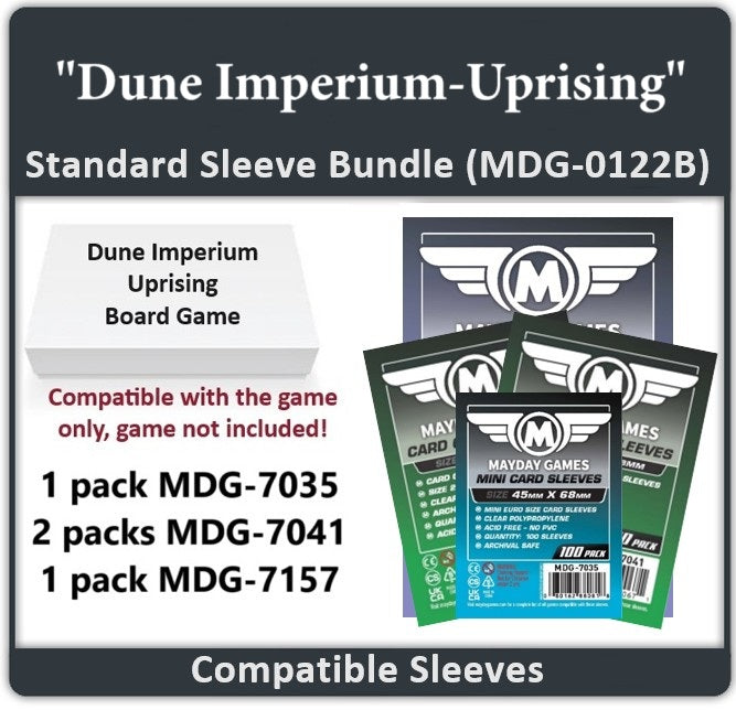 "Dune: Imperium- Uprising" Compatible Card Sleeve Bundle - for just $11.50! 