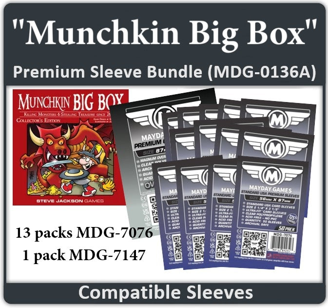 "Munchkin Big box" Compatible Card Sleeve Bundle - for just $23.75! 