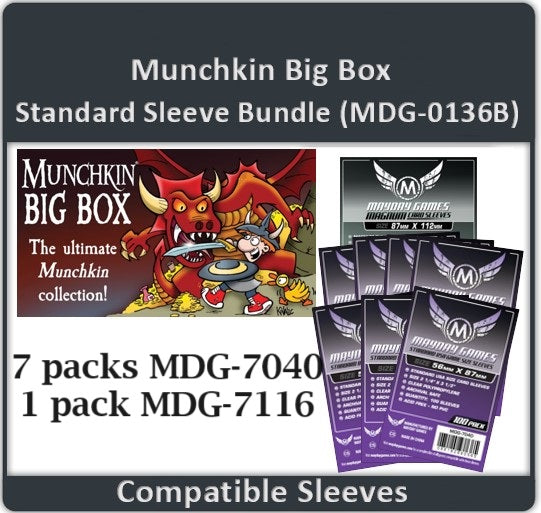 "Munchkin Big box" Compatible Card Sleeve Bundle - for just $23.75! 