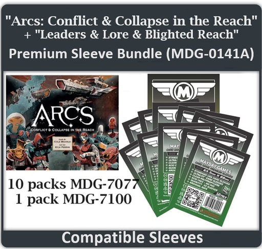 "Arcs: Conflict and Collapse in the Reach + Leaders & Lore, and Blighted Reach" Compatible Card Sleeve Bundle - for just $18.75! 