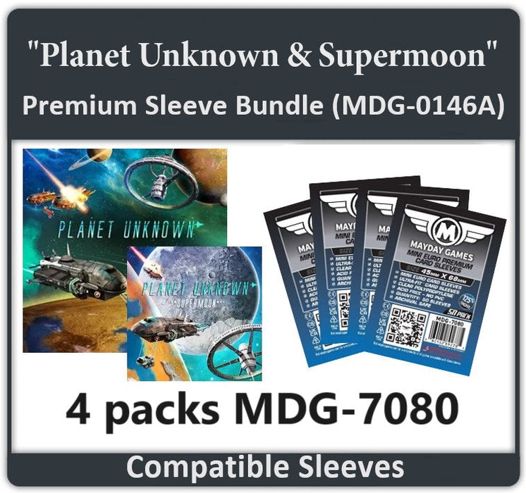 "Planet Unknown & Supermoon" Expansion Compatible Card Sleeve Bundle - for just $4! 