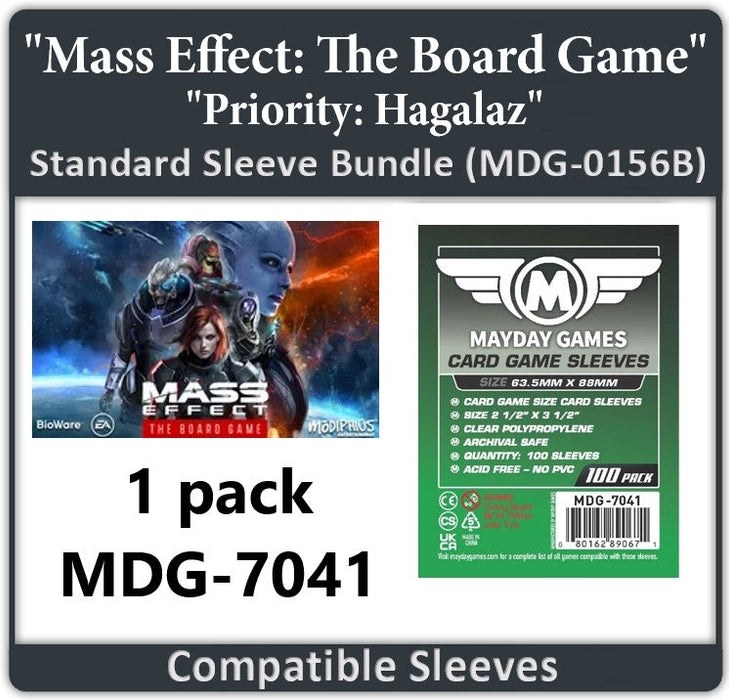 "Mass Effect: The Board Game- Priority: Hagalaz" Compatible Card Sleeve Bundle - for just $2.75! 