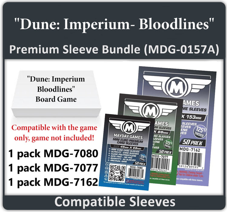 "Dune: Imperium- Bloodlines" Compatible Card Sleeve Bundle - for just $8.75! 