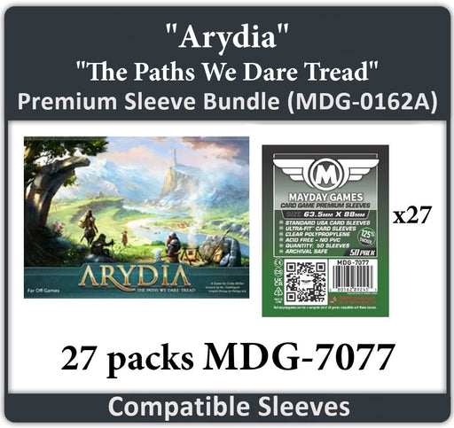 "Arydia: The Paths We Dare Tread" Compatible Card Sleeve Bundle - for just $38.50! 