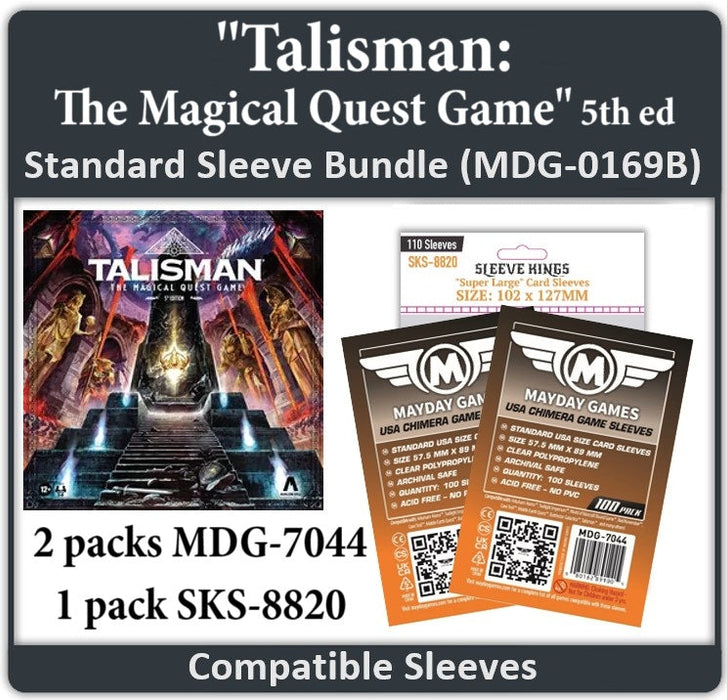 "Talisman: The Magical Quest Game" – 5th Ed. Compatible Card Sleeve Bundle - for just $9.50! 