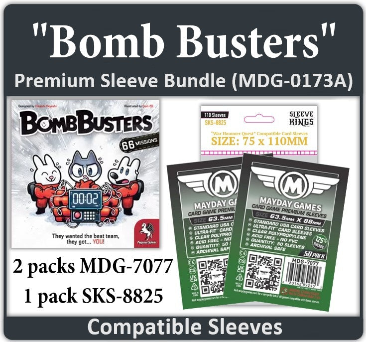"Bomb Busters" Compatible Card Sleeve Bundle - for just $6.25! 