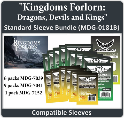 "Kingdoms Forlorn: Dragons, Devils and Kings" Compatible Card Sleeve Bundle - for just $41.75! 