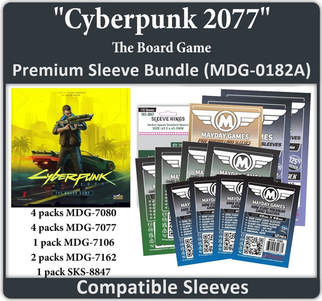 cyberpunk card sleeves Cyberpunk 2077- The Board Game Compatible Card Sleeve Bundle
