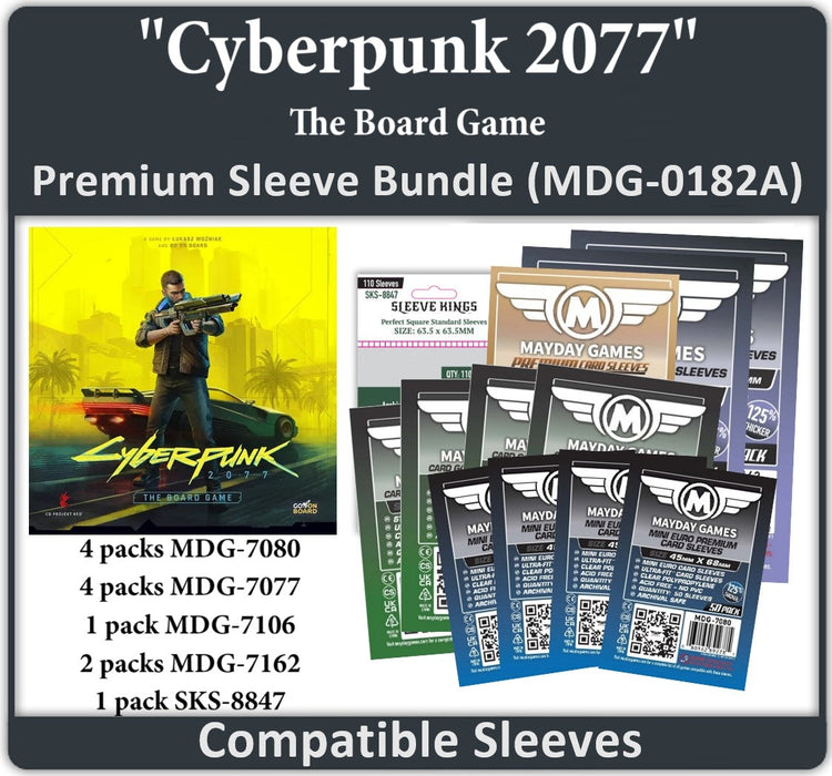 "Cyberpunk 2077- The Board Game" Compatible Card Sleeve Bundle - for just $20.50! 