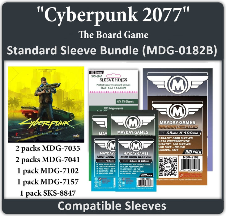 "Cyberpunk 2077- The Board Game" Compatible Card Sleeve Bundle - for just $20.50! 