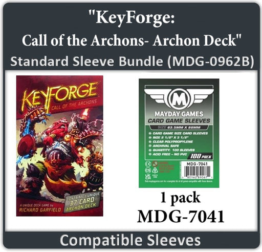 "Key Forge: Call of the Archons- Archon Deck" Compatible Card Sleeve Bundle - for just $2.75! 
