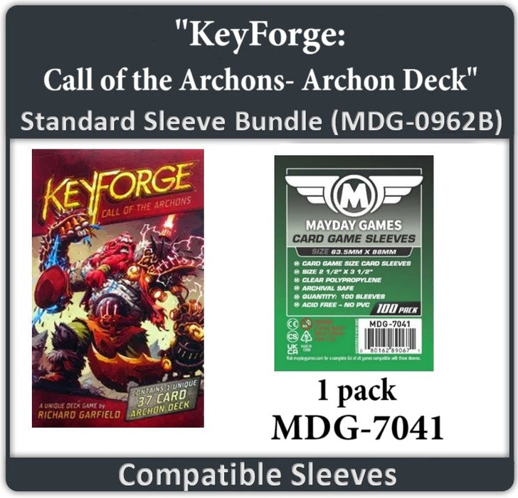 "Key Forge: Call of the Archons- Archon Deck" Compatible Card Sleeve Bundle - for just $2.75! 