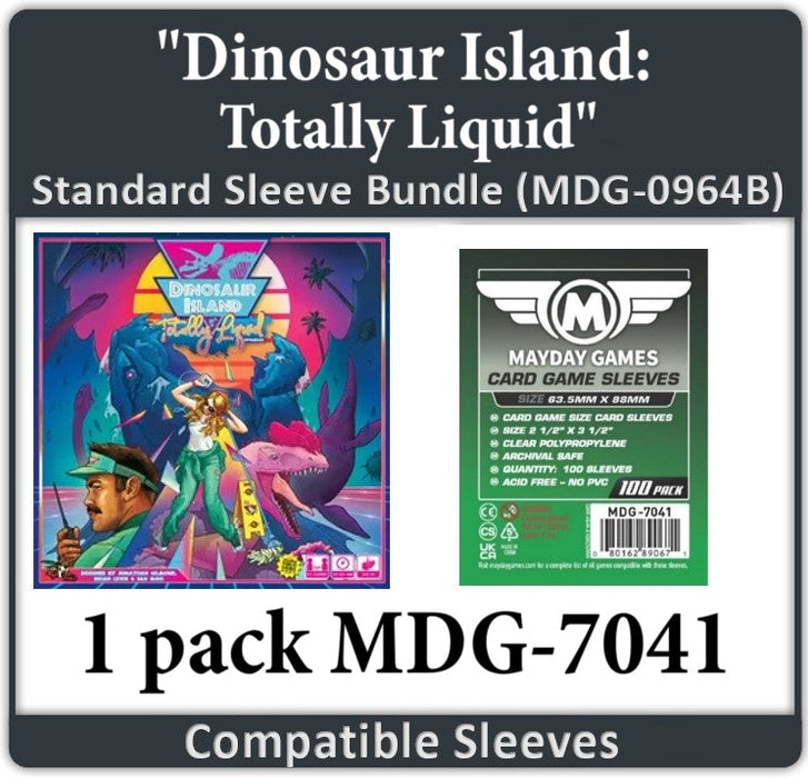 "Dinosaur Island: Totally Liquid" Compatible Card Sleeve Bundle - for just $2.75! 