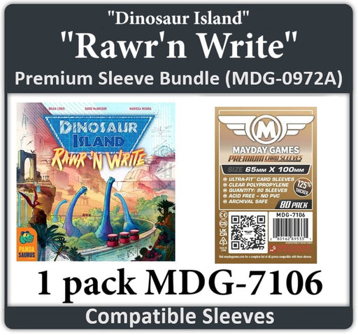 "Dinosaur Island: Rawr'n Write" Compatible Card Sleeve Bundle - for just $4! 
