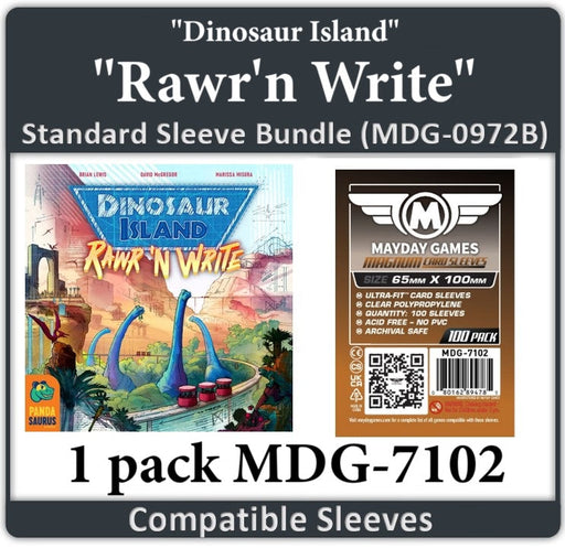 "Dinosaur Island: Rawr'n Write" Compatible Card Sleeve Bundle - for just $4! 